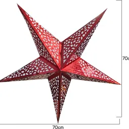 jaicem RED BUBBLE WINDOW Hanging Star Pack of 1 image 2