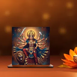 ar creative Mata Vaishno Devi God Idol, Table Decorative Item Decorative Showpiece - 14.224 cm image 2