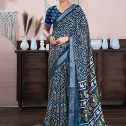 HERE&NOW Woven Design Zari Bandhani Saree-picture-37