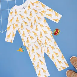 Pantaloons Baby Boys Printed T-shirt with Pyjamas image 1