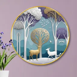 Myntra Elegant Homes Multicoloured MDF Birds and Animals Wall Paintings image 4