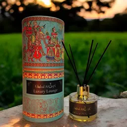 GLOBAL AROMA Blue & Red Luxury Lounge Reed Aroma Oil Diffuser & Sticks 120ml image 4