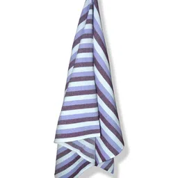 Athom Living Violet & Blue Striped 210 GSM Bath Towel image 2