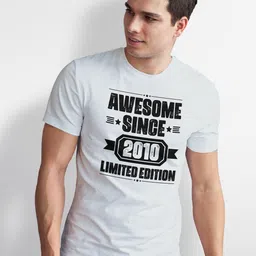 Seekbuylove Typography Printed Round Neck Bio Finish Pure Cotton T-shirt-picture-10