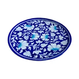 Om Craft Villa Blue & White Printed Ceramic Wall Plates Decor image 4