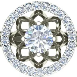 avsar AVR822WB 14kt Cubic Zirconia White Gold ring image 4