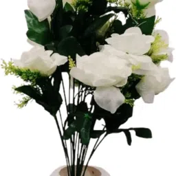 younglifestyle 2323123 White Rose Artificial Flower with Pot-picture-24