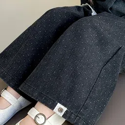 LULU & SKY Girls Polka Dot High-Rise Wide Leg Parallel Trousers image 2