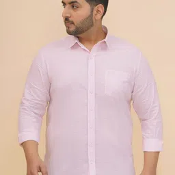 John Pride Men Regular Fit Spread Collar Textured Cotton Casual Shirt-image-58