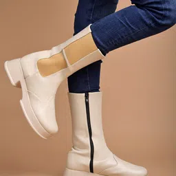 Shoetopia Women Round Toe Block Heel Chelsea Boots-picture-38