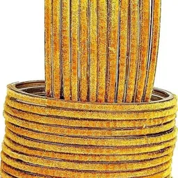 TRIOXY Gold Glass Artificial Stones & Beads Bangle image 1