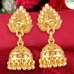 VIVASTRI Women Gold-Plated Alloy Earrings image 1