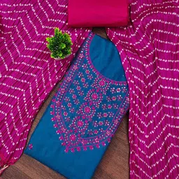 Blissta Cotton Embroidered Dress Material-picture-13