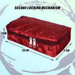 Aura Maroon Set of 2 Regular Jewellery Organiser Organisers image 5