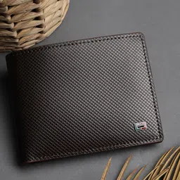 Peter England Men Textured Leather Two Fold Wallet-picture-29