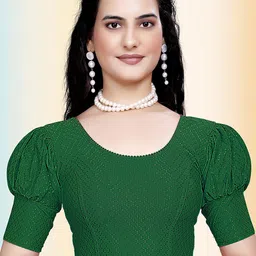 TANISHM FEB TEX Cotton Round Neck Saree Blouse image 3