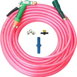 anshi Metallic Pink colour 30 meter 1 mode spray ( Color may Vary) Hosepipe Hose Pipe-picture-16