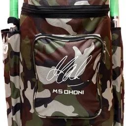 Best MS Dhoni Signature Cricket Kit Bag Dashing Green Army Full Padded Inside-image-21