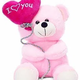 Teddy Bear Soft Toy (30cm, Pink) love - 30 cm-image-6