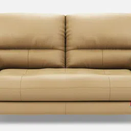 durian Clarkson Leatherette 3 Seater Sofa in Mushroom Beige Colour image 1