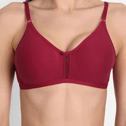 Aimly Pack Of 2 Seamless Non-Padded Non-Wired Full Coverage Cotton T-Shirt Bra image 4