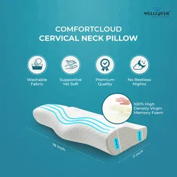 wellgiver Orthopedic Memory Foam Pillow for Sleeping, Neck and Shoulder Pain Neck Support image 2