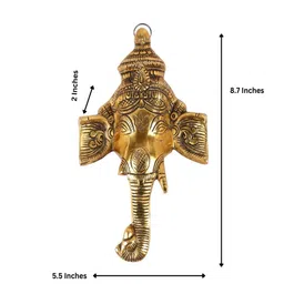 purestory Lord Ganesh Gold Aluminium Religious Symbols image 3