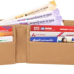 dezire crafts Men Casual, Trendy, Travel, Evening/Party, Ethnic, Formal Beige Artificial Leather Wallet image 2