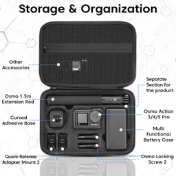 Adofys Carrying Case for DJI OSMO Action 3/Action 4/5Pro Camera Camera Housing image 5