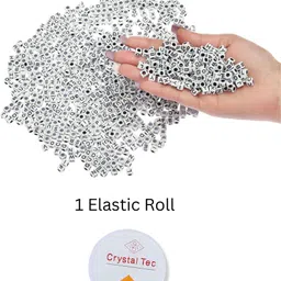 ambitieux 300+ Cube Shape Plastic Alphabet Beads Creative DIY image 2