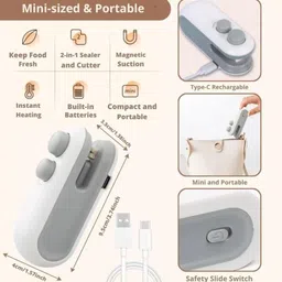 simplehouse Portable mini Seailing machine for food ,chips snacks and plastic bags Hand Held Heat Sealer image 2
