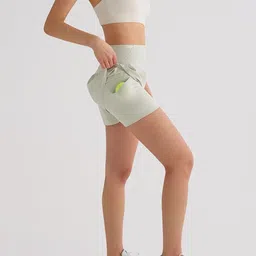 JC Collection Women High-Rise Training or Gym Fashion Shorts image 4