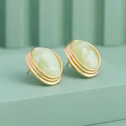 Kushal's Fashion Jewellery Gold Plated Ziron Studded Contemporary Studs Earrings-picture-30