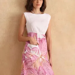 RAREISM Floral Print Fit & Flare Dress-picture-25
