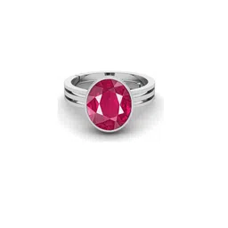 RRVGEM 10.25 KT Unheated Untreated Ruby Silver Plated Ring image 2