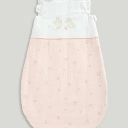 mothercare Infant Girls Printed Pure Cotton Sleeping Bag-image-5