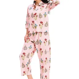 GLSGM Floral Printed Cotton Night suits image 4