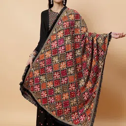 Moda Chales Ethnic Motifs Embroidered Dupatta with Phulkari-image-42