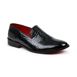 Franco Leone Men Textured Round Toe Slip-On Formal Shoes image 2