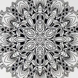 Aura 6Pcs White & Black Printed Table Placemats image 4