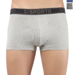 Sporto by Macho Men Pack Of 3 Combed Cotton Short Trunks-picture-19