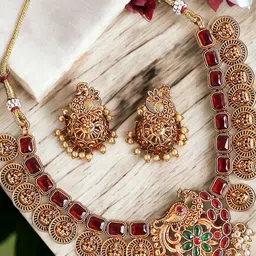Anouk Stone-Studded & Beaded Jewellery Set-image-48