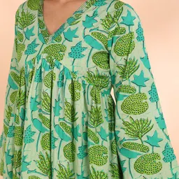 Chandbaali Floral Print Fit & Flare Midi Dress image 3