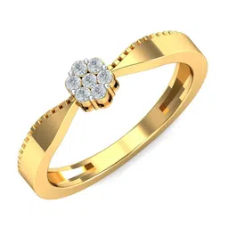 KUBERBOX Abelia 18KT Gold Diamond-Studded Ring - 2.69gm-picture-31