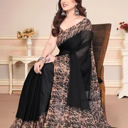 MAGNEITTA Pure Chiffon Saree image 3