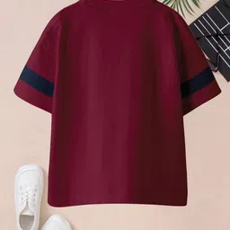 CODEZ Boys Pack Of 2 Typography Printed Drop-Shoulder Sleeves T-shirt image 3