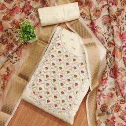 Panzora Floral Embroidered Unstitched Dress Material-image-81