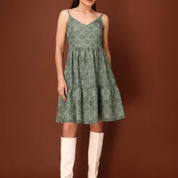 MILOST Floral Printed Fit & Flare Mini Dress-picture-30