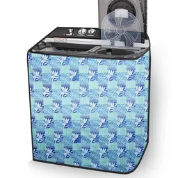 The Furnishing Tree Washing Machine Cover Surface Pattern Blue Compatible for Whirlpool 9.5 Kg Semi image 2