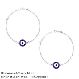 GIVA Rhodium-Plated Anklet image 5